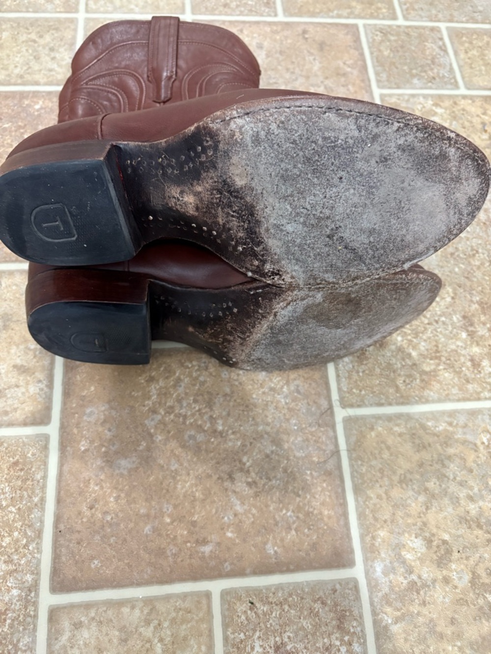 Tecovas Cartwright Boots Hazelnut Cow Hide Leather Size 10EE PRE-OWNED See Pics - Picture 11 of 14